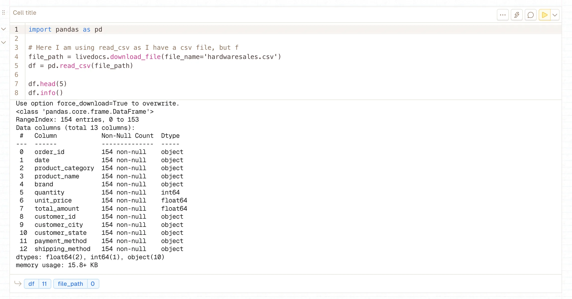 How to read CSV